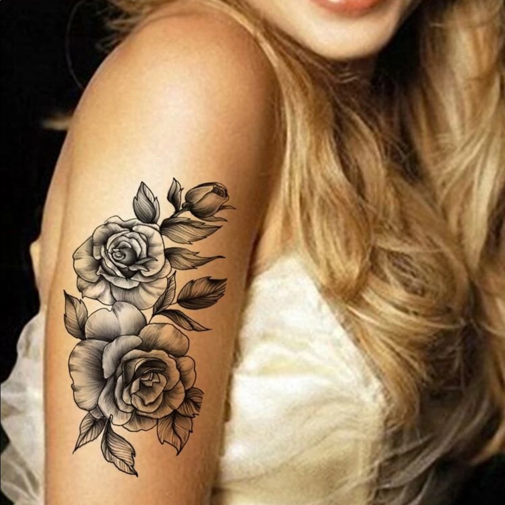 *SOLD* ๐Buy2 Get1 FREE Flower ๐ธ Tattoo sticker - Picture 1 of 5
